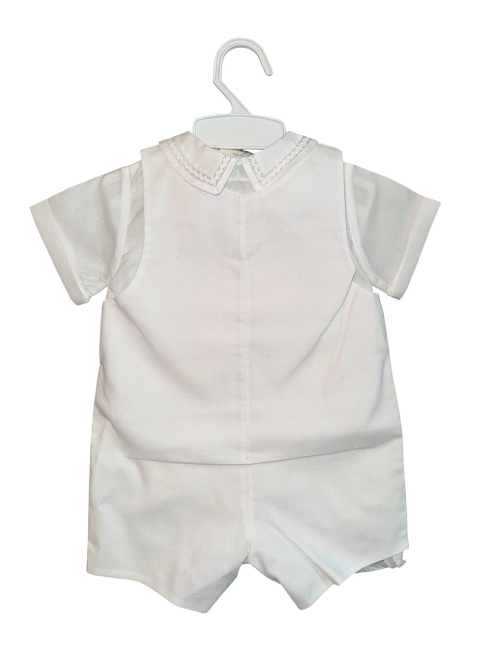 Feltman Bros White Embroidered Baby boy Romper; 3 months; NWT - Picture 2 of 6